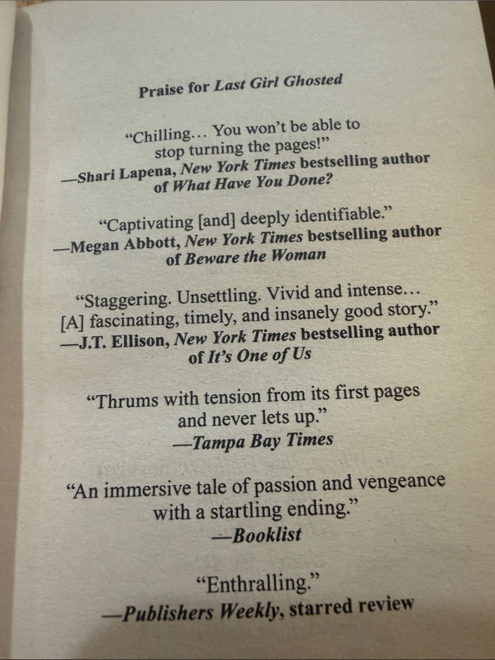 Last Girl Ghosted - By Lisa Unger, Paperback Novel - Picture 3 of 4